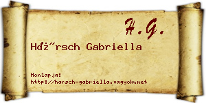 Hársch Gabriella névjegykártya